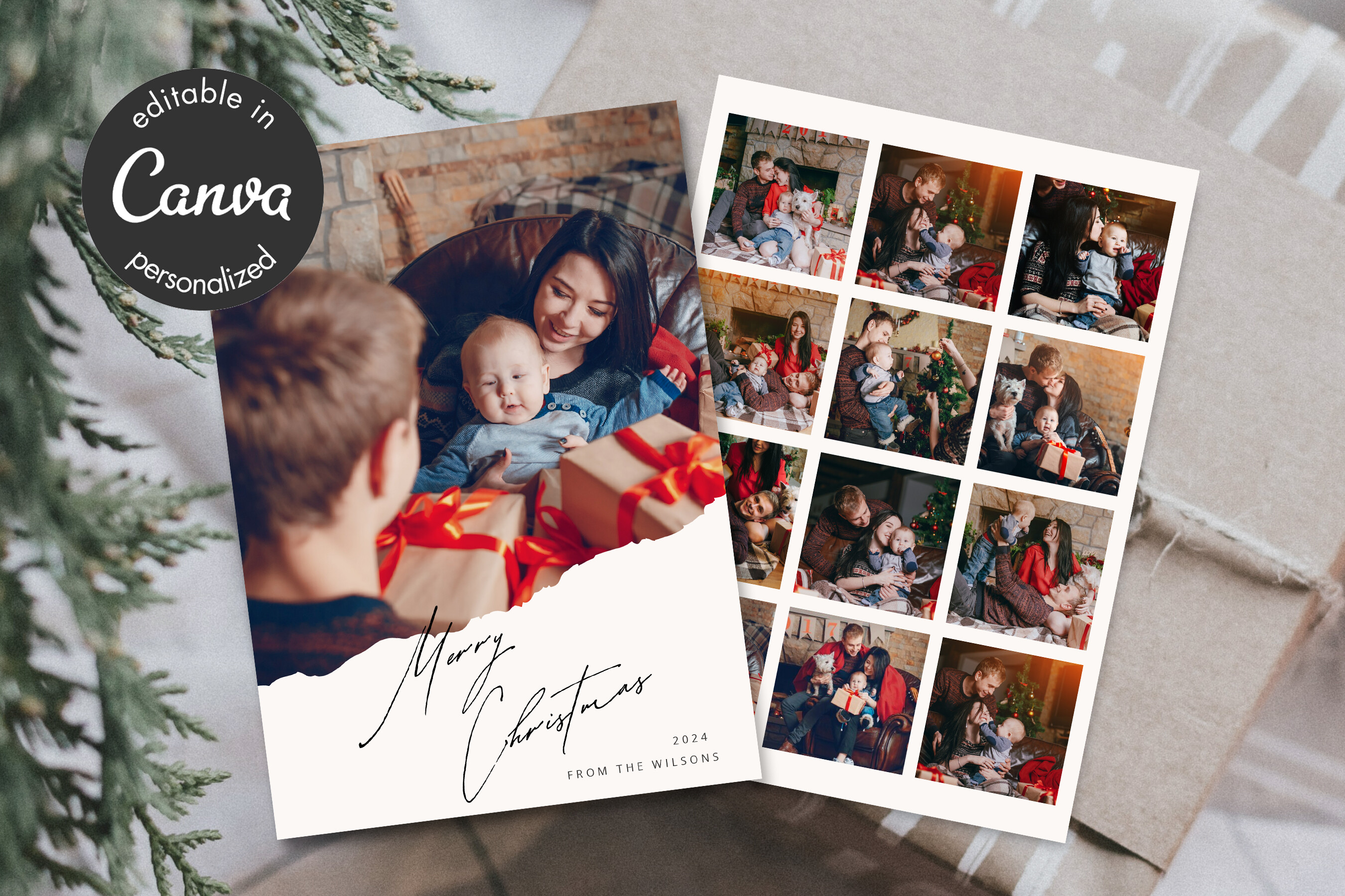 Christmas Invitation Card Canva Template