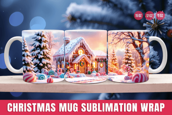 Christmas Mug Sublimation Wrap