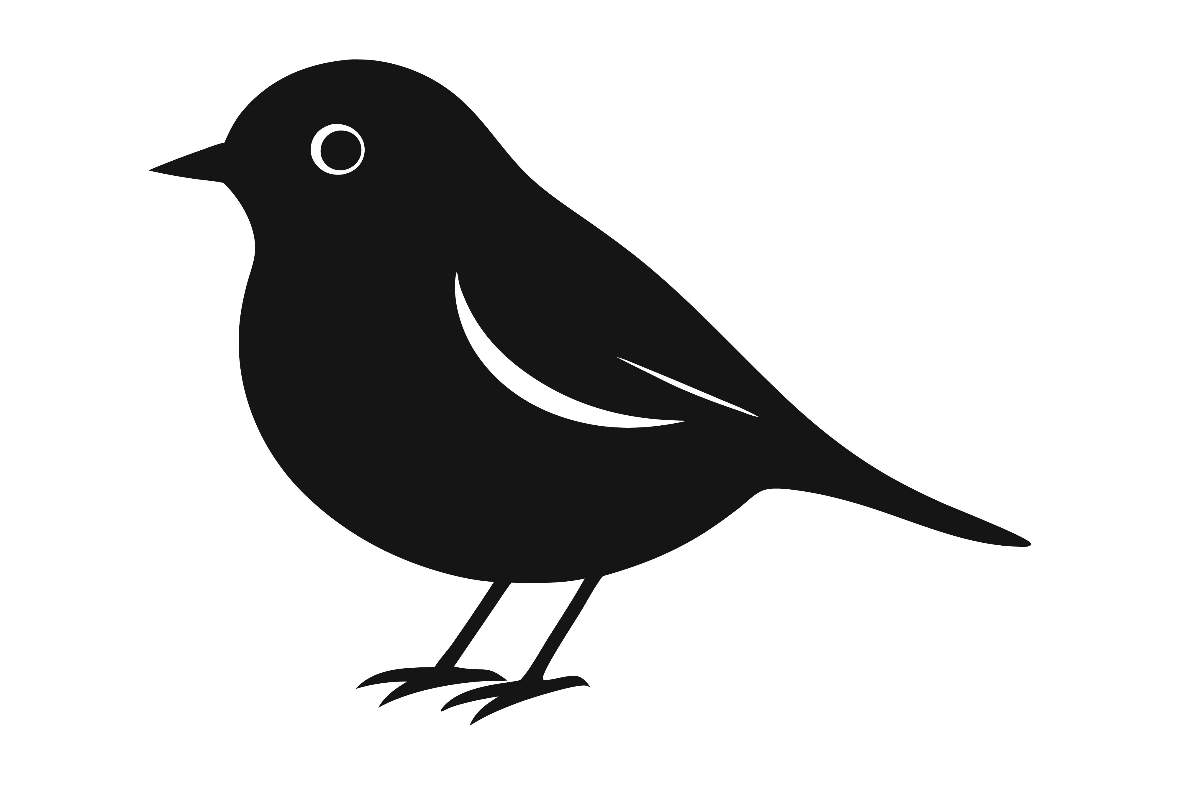 Christmas Robin Silhouette Icon Vector. Graphic by M.k Graphics Store ...