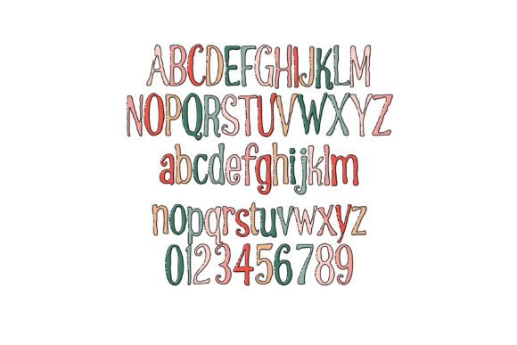 Christmas Smash Font PNG with transparent background - Preview 1