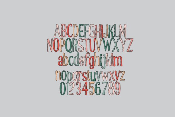 Christmas Smash Font PNG with transparent background - Preview 2