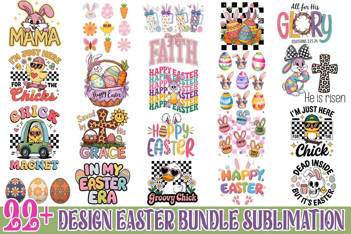 Design Easter Bundle Sublimation Graphic by Queen Bundle · Creative Fabrica