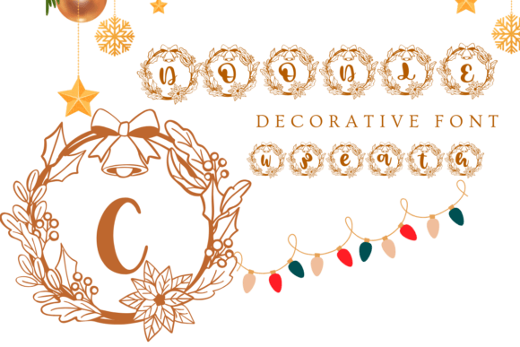 Doodle Wreath Font - Preview 1