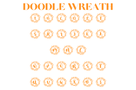 Doodle Wreath Font - Preview 2