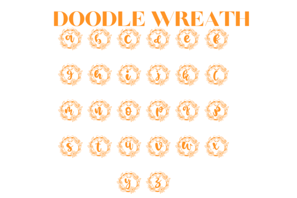 Doodle Wreath Font - Preview 3