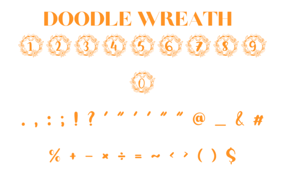 Doodle Wreath Font - Preview 4