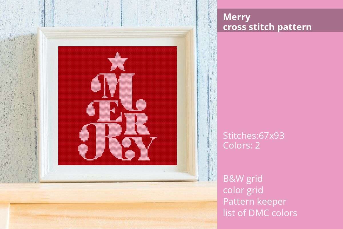 Merry Cross Stitch Pattern