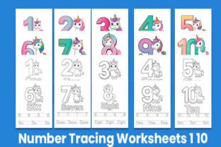Number Tracing Worksheets 1-10 Graphic by Kdp Vibe · Creative Fabrica