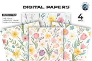 Pink Flower Digital Paper Graphic by sagorarts · Creative Fabrica