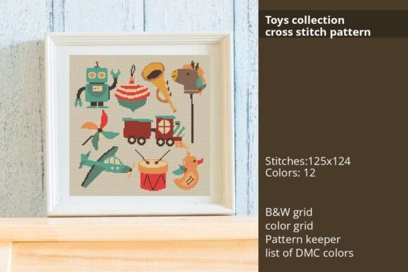Toys Collection Cross Stitch Pattern