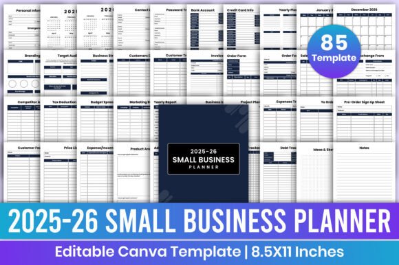2025-26 Small Business Planner Canva Kdp