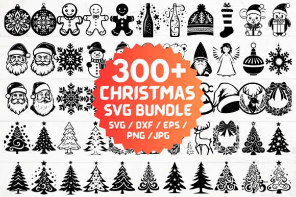 300+ Christmas SVG Mega Library – Trees, Gnomes, Reindeer & More