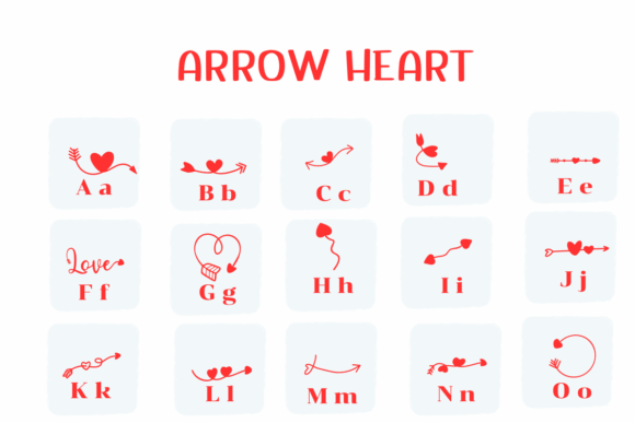 Arrow Heart Font - Preview 1