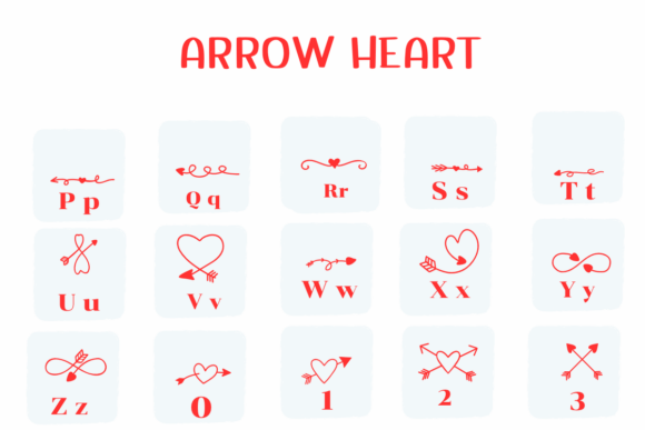 Arrow Heart Font - Preview 2