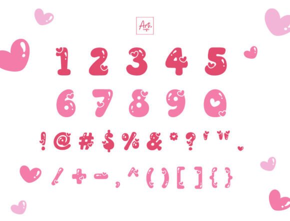 Bubble Heart Font - Preview 2