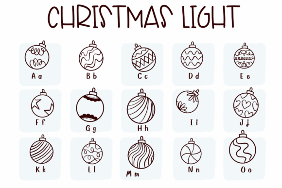 Christmas Light Font - Preview 1