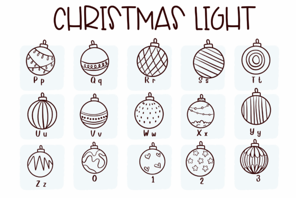 Christmas Light Font - Preview 2