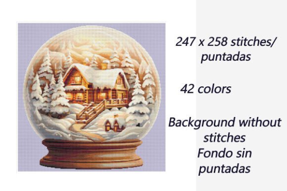 Cross Stitch Snowball, Christmas Pattern