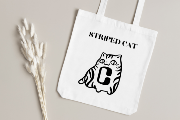 Cute Striped Cat Font - Preview 6