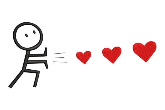 Funny Stickman Hearts Love