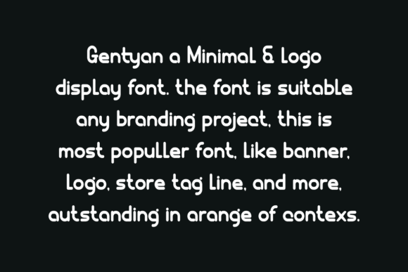 Gentyan Font - Preview 1