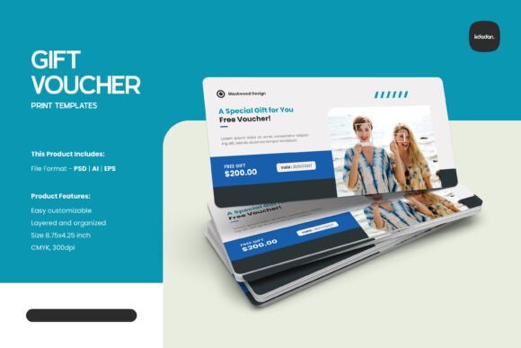 Gift Voucher Coupon Template Vol 108