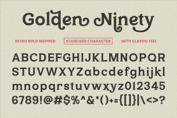 Golden Ninety Font PNG with transparent background - Preview 1