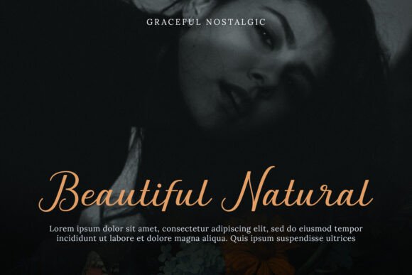 Graceful Nostagia Font PNG with transparent background - Preview 2