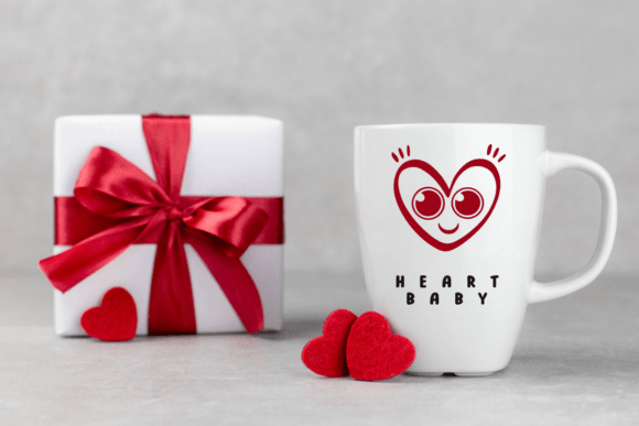 Heart Sticker Font PNG with transparent background - Preview 5