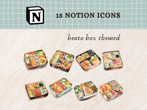 Japanese Bento Box Notion Icons