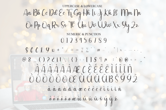 Live Christmas Font PNG with transparent background - Preview 6