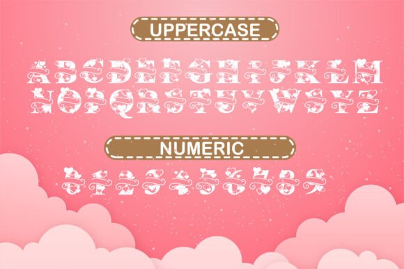 Luxury Valentine Font PNG with transparent background - Preview 1