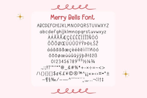 Merry Bells Font PNG with transparent background - Preview 1