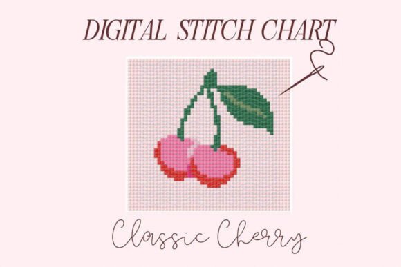 Modern Cherry Needlepoint Pattern PDF