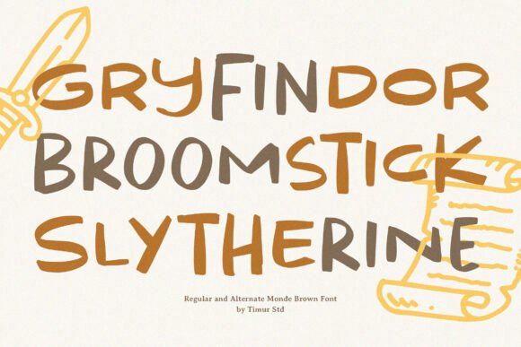 Monde Brown Font font preview - 4