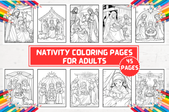 Nativity Coloring Pages for Kids