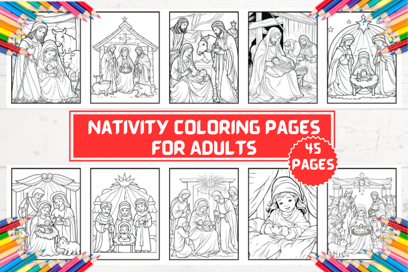Nativity Coloring Pages for Kids