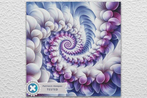 Orchid Floral Fractal Cross Stitch PDF