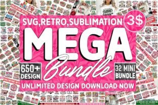 Retro Sublimation SVG Mega Bundle Bundle · Creative Fabrica
