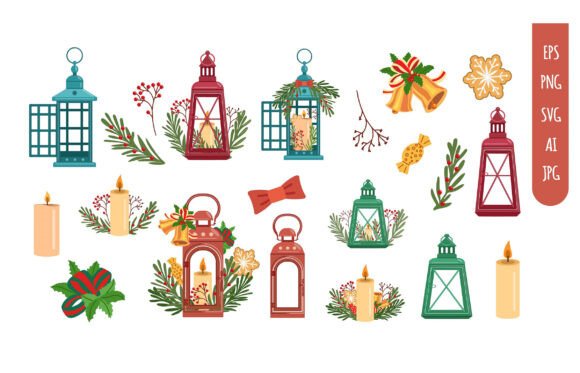 Winter Christmas Lanterns, Decor