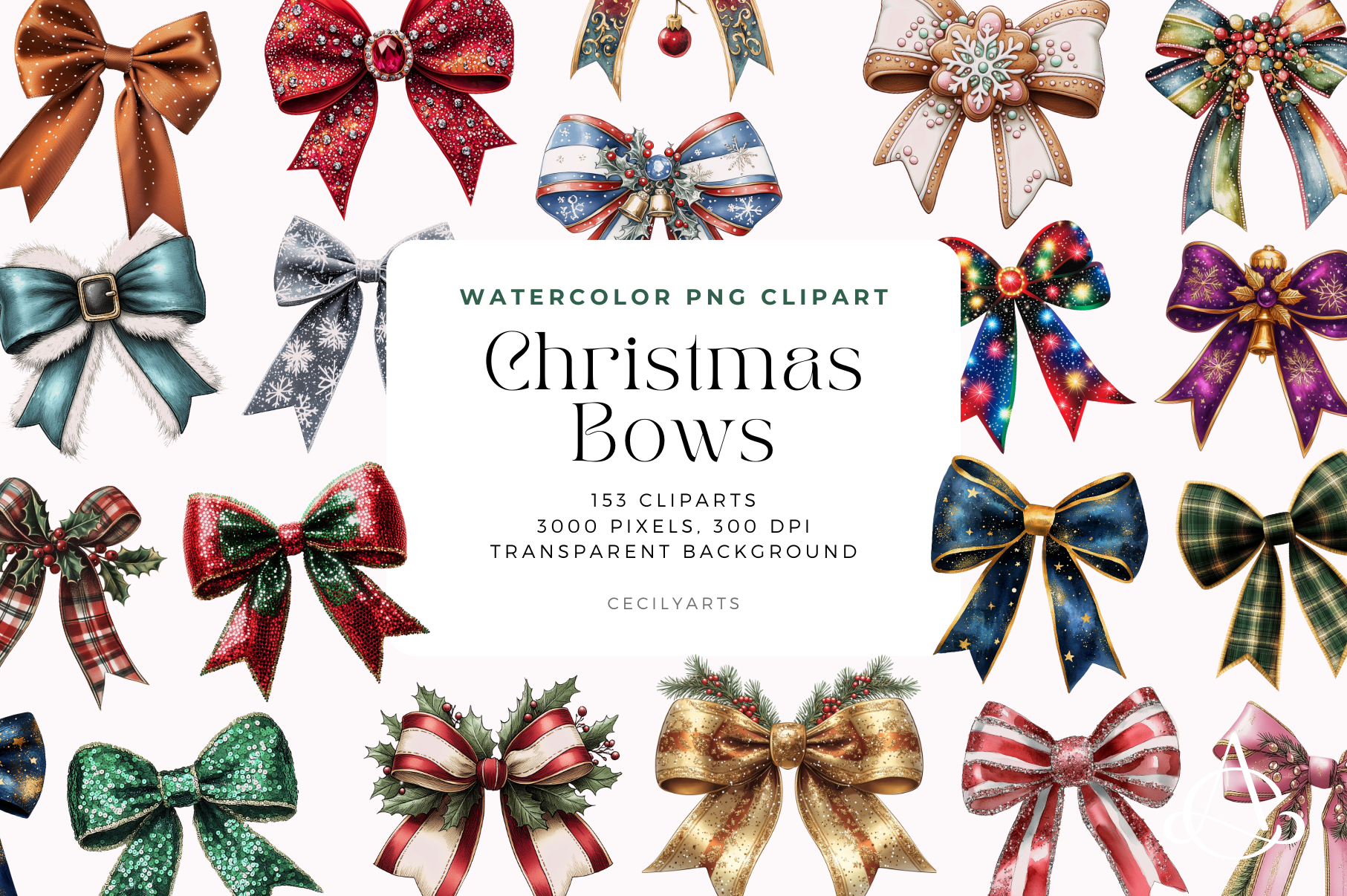 Christmas Bows Cliparts - photo 1