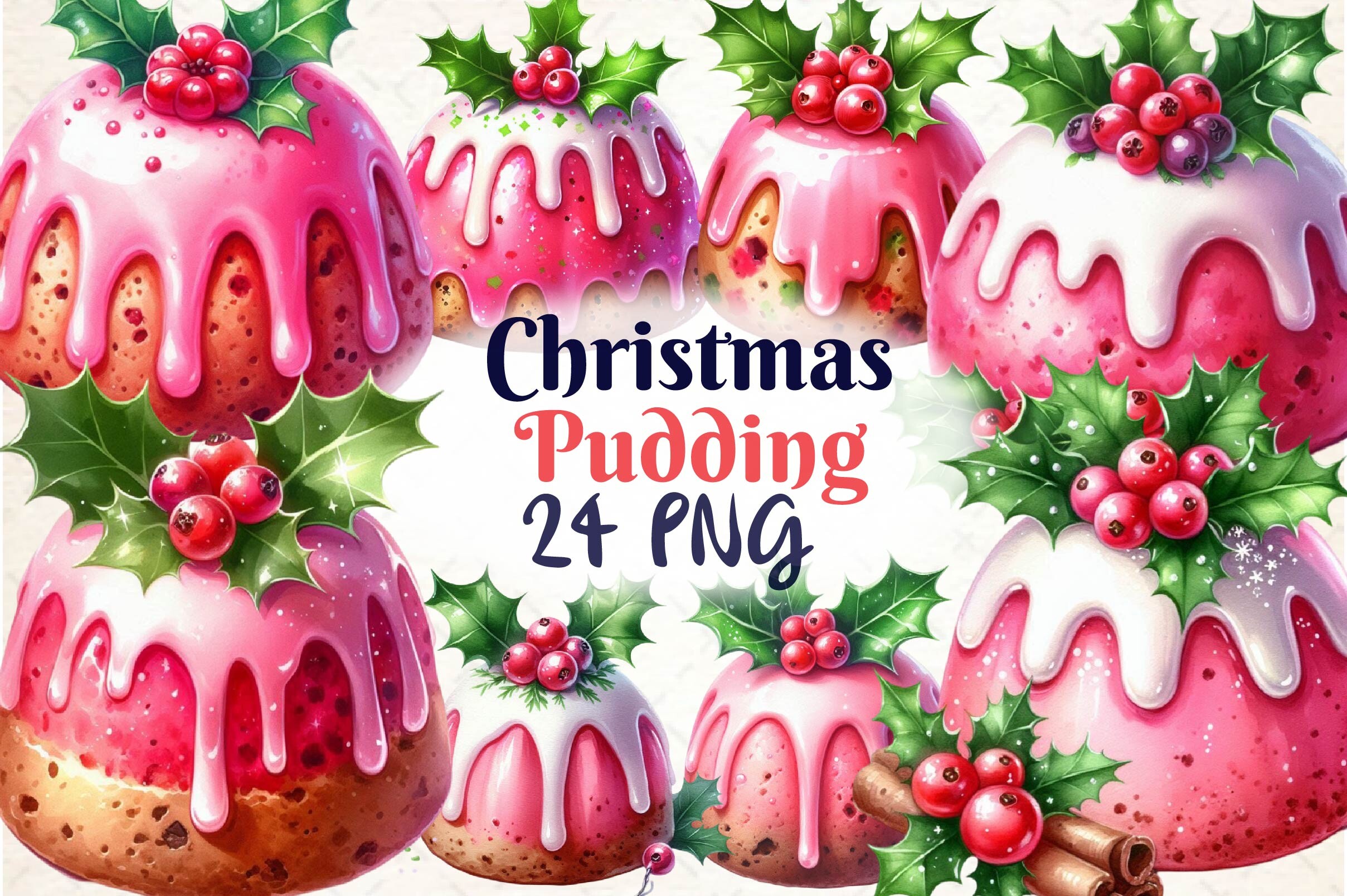 Christmas Pudding ClipArt's PNG - photo 1