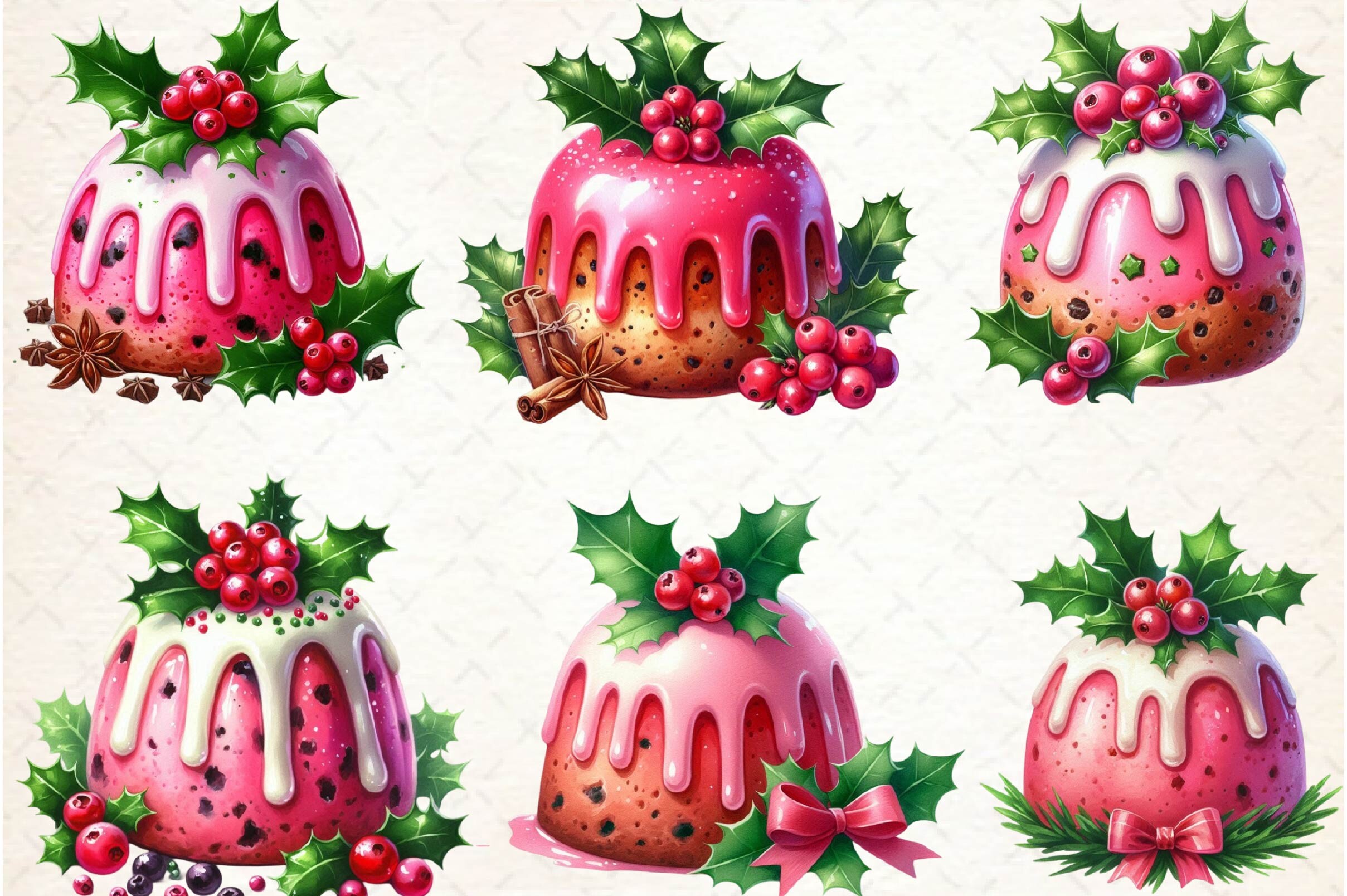 Christmas Pudding ClipArt's PNG - photo 2