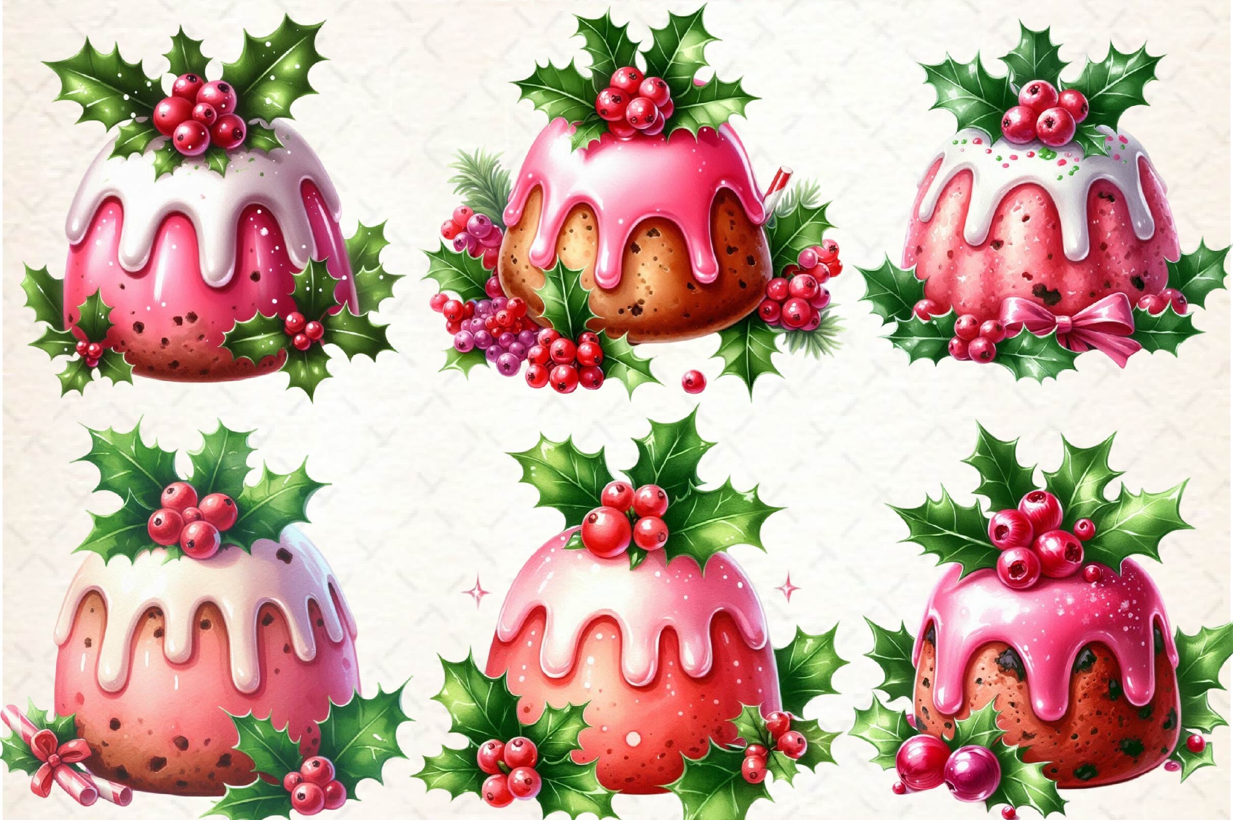 Christmas Pudding ClipArt's PNG - photo 3