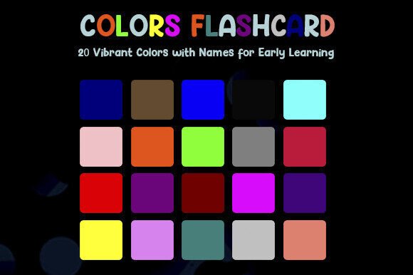 Vibrant Color Recognition Flashcards