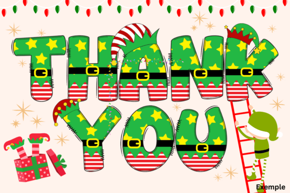 Funny Christmas Elf Font - Preview 3