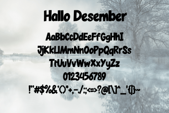 Hallo Desember Font PNG with transparent background - Preview 1