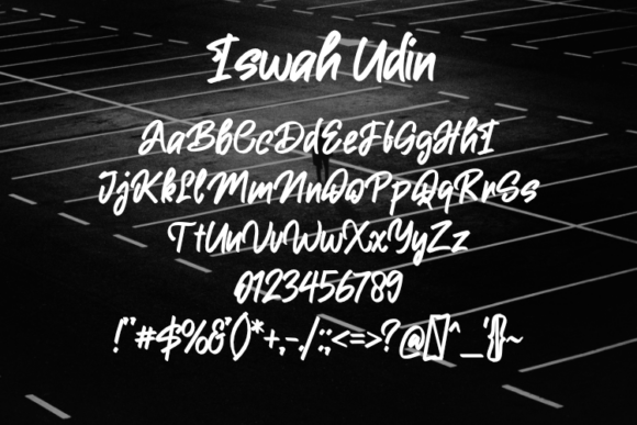 Iswah Udin Font PNG with transparent background - Preview 1