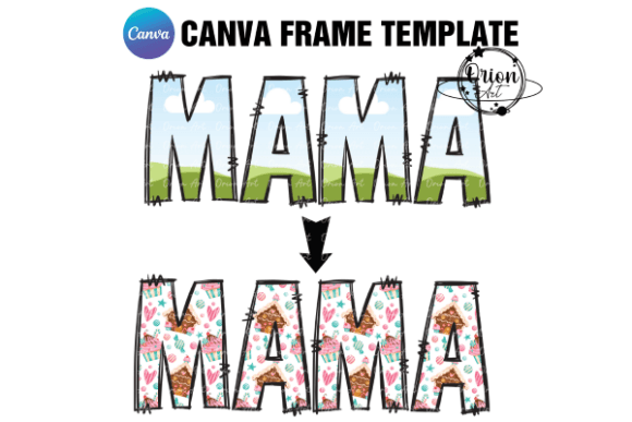 Mama Doodle Style Canva Frame Template