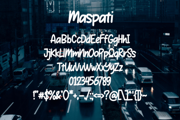Maspati Font PNG with transparent background - Preview 1